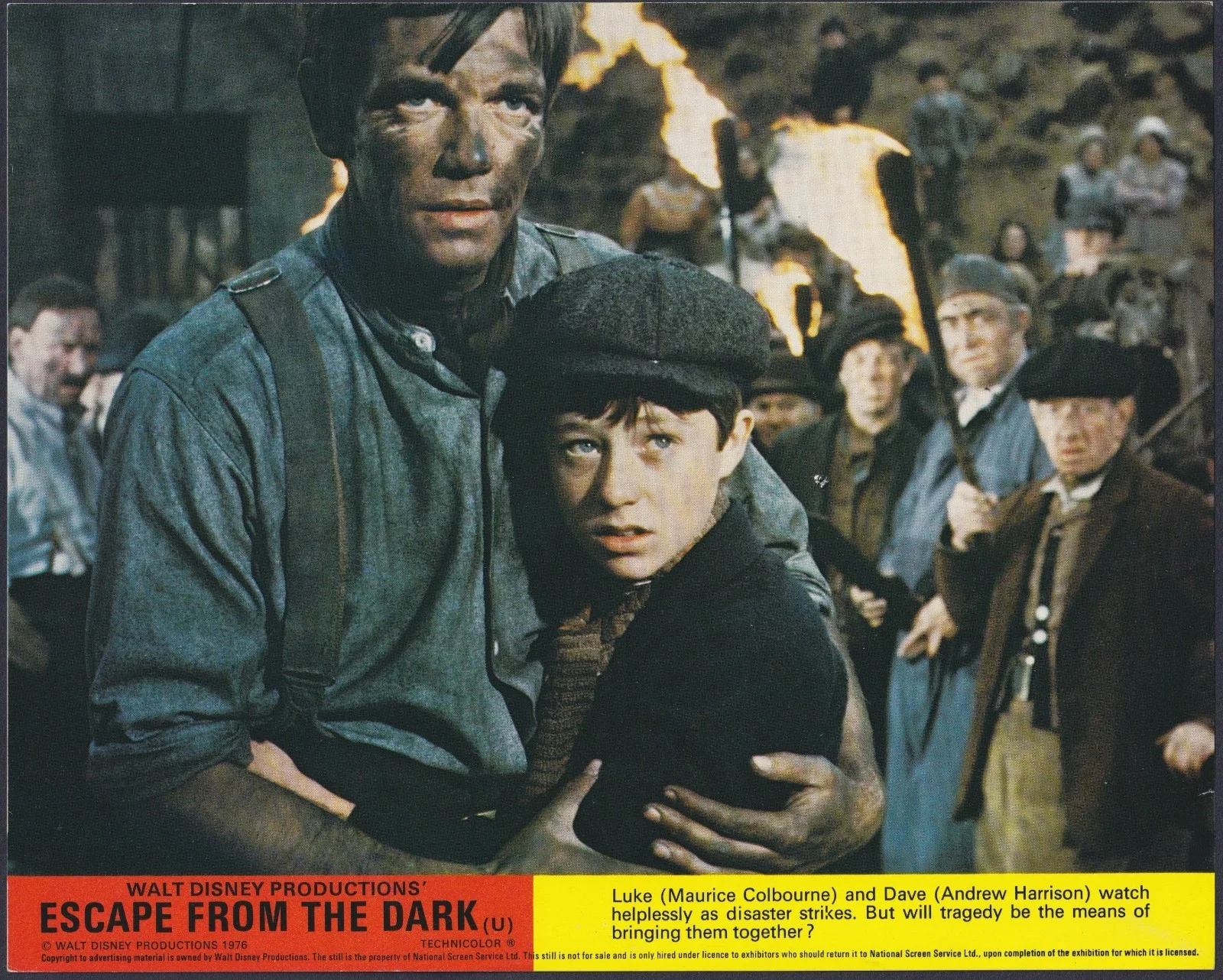 Escape from the Dark 6x ORIGINAL UK FOH Lobby Cards Disney Alastair Sim 1976, изображение 2