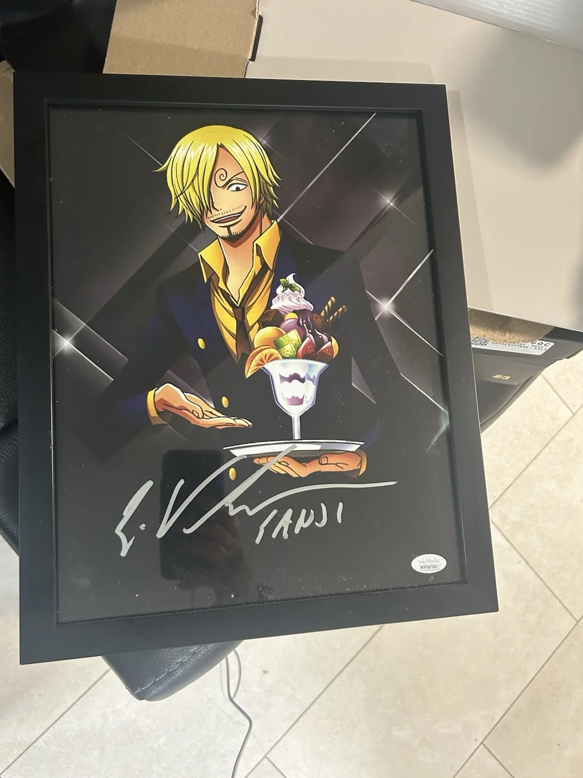 Sanji Framed Signed Photo 11x14 with COA JSA one piece, image 2