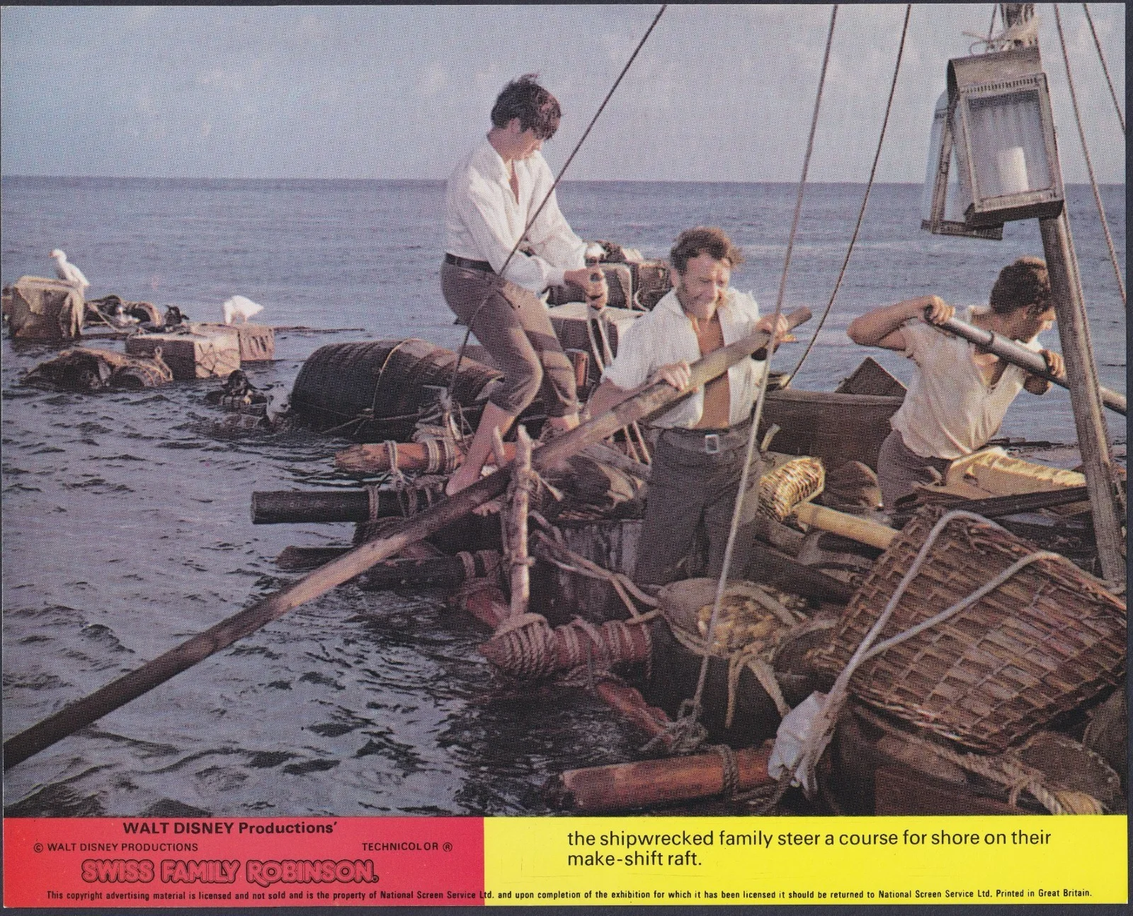 Swiss Family Robinson 8x ORIGINAL UK FOH Lobby Cards Disney John Mills Early RR, изображение 2