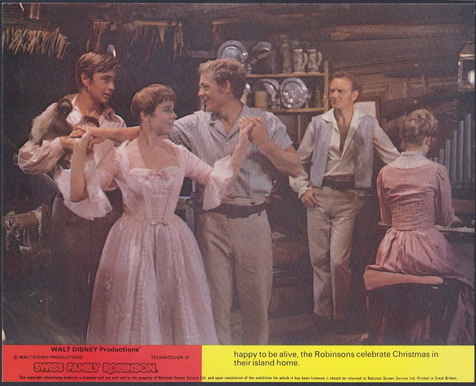 Swiss Family Robinson 8x ORIGINAL UK FOH Lobby Cards Disney John Mills Early RR, изображение 3