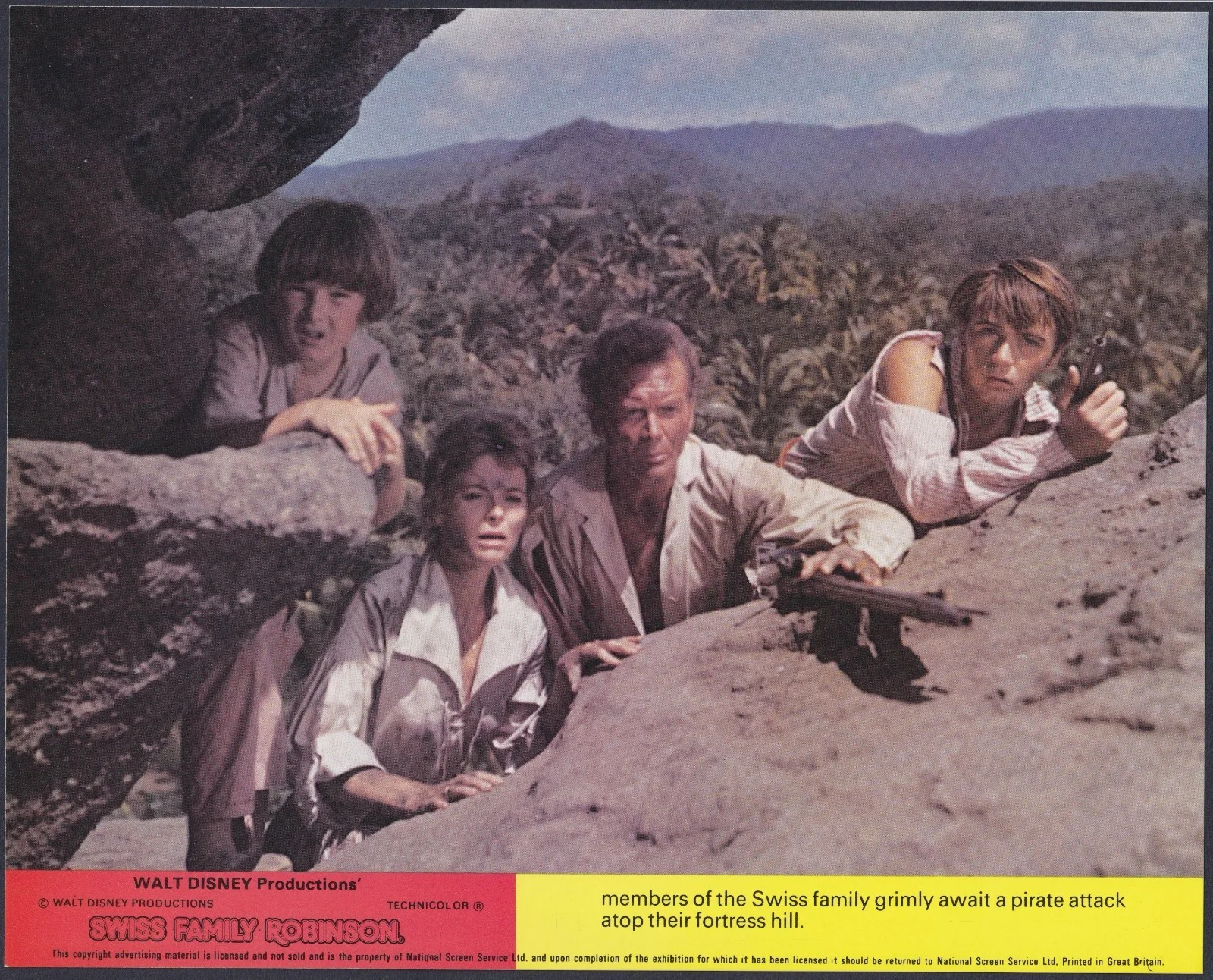 Swiss Family Robinson 8x ORIGINAL UK FOH Lobby Cards Disney John Mills Early RR, изображение 4