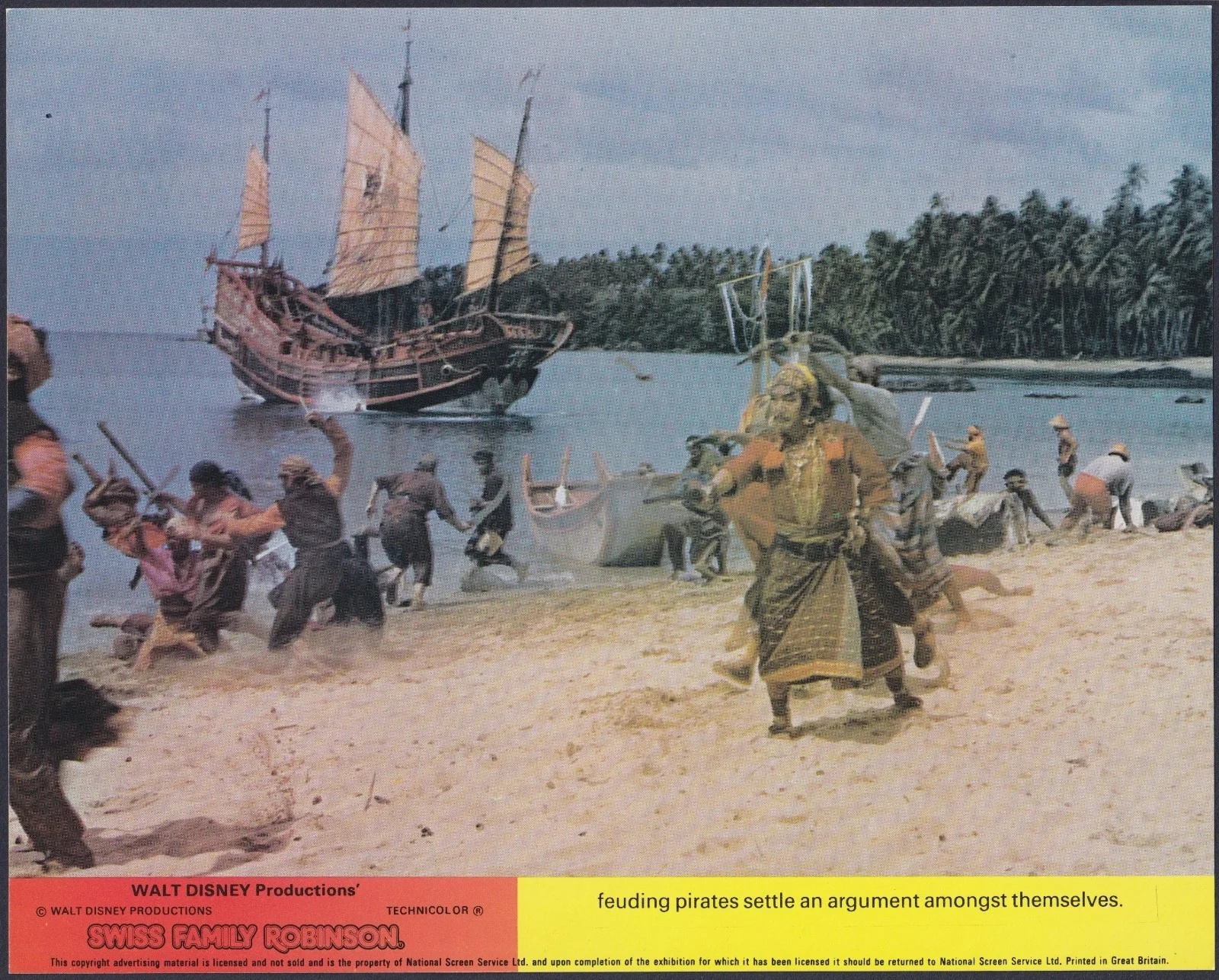 Swiss Family Robinson 8x ORIGINAL UK FOH Lobby Cards Disney John Mills Early RR, изображение 5