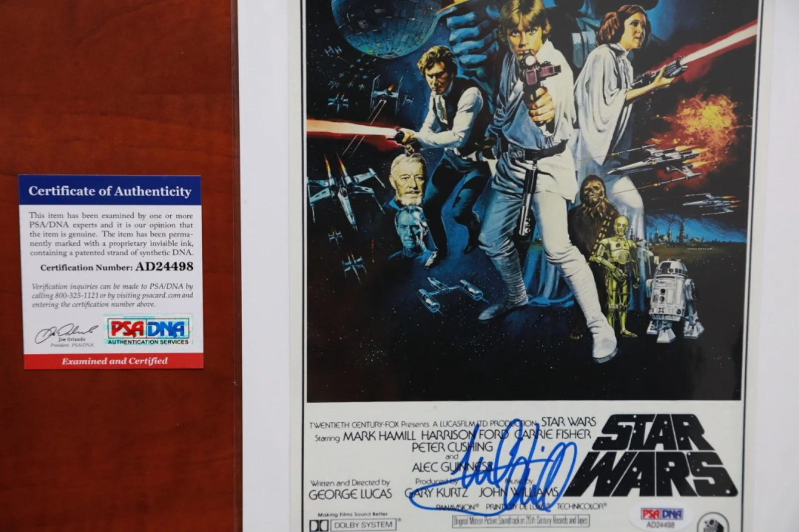 Mark Hamill — Mark Hamill Luke Skywalker PSA DNA Signed Autograph on 7x11 (8x10) Poster Card, изображение 3