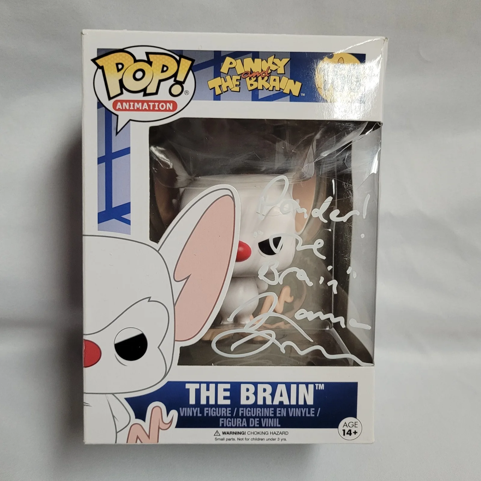 Rob Paulsen — Maurice Lamarche Signed Pinky And The Brain Funko POP! #160 Vinyl Autograph
