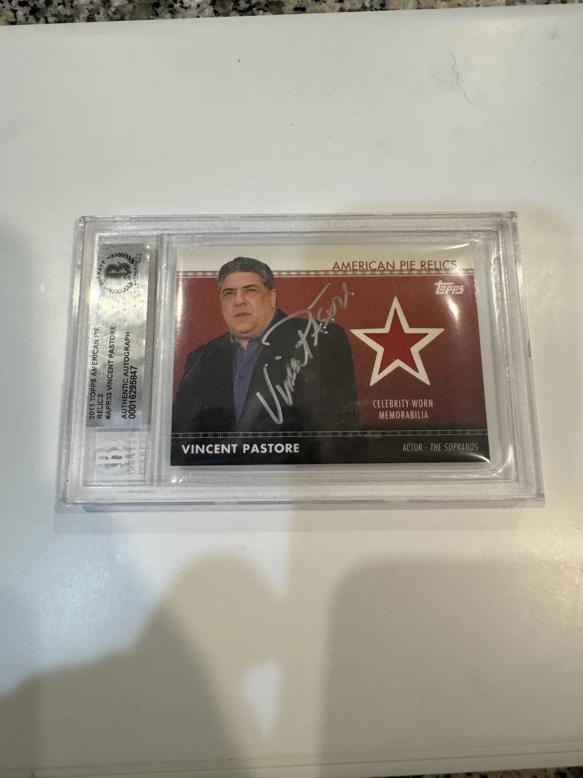 Vincent Pastore — 2011 TOPPS VINCENT PASTORE AMERICAN PIE - AUTOGRAPHED CARD BGS BECKETT, изображение 2