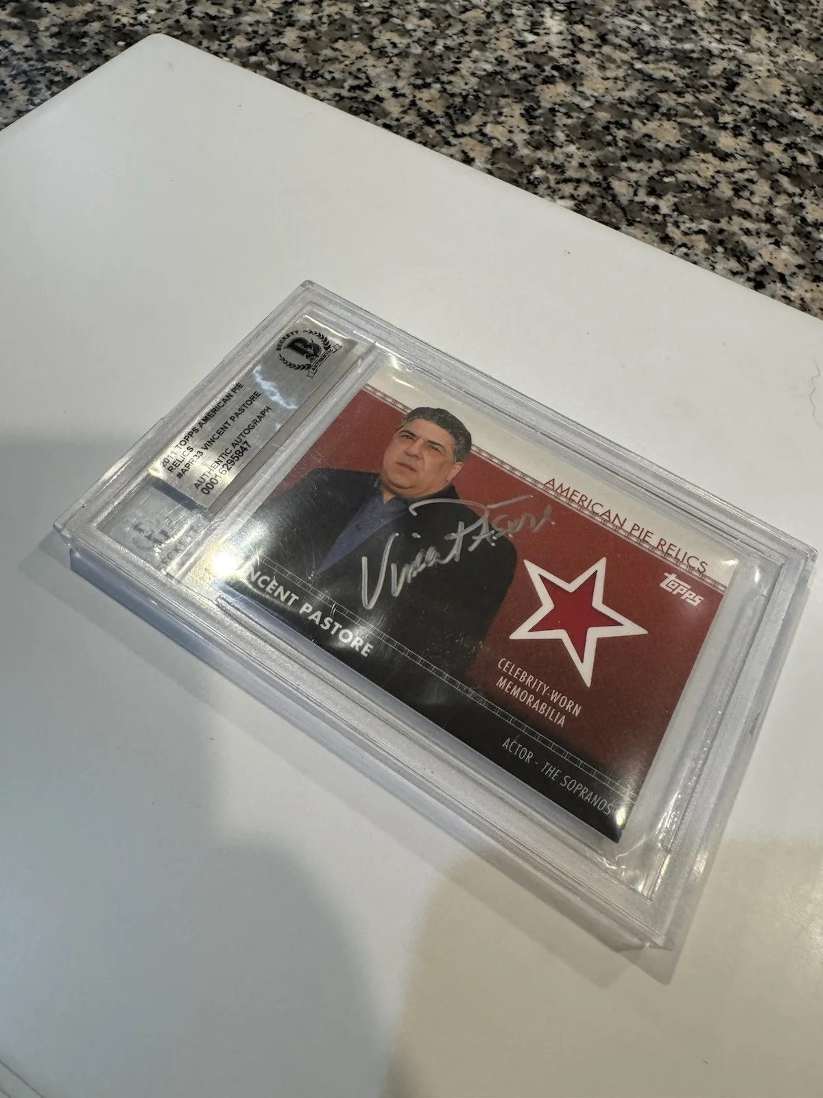 Vincent Pastore — 2011 TOPPS VINCENT PASTORE AMERICAN PIE - AUTOGRAPHED CARD BGS BECKETT, изображение 3