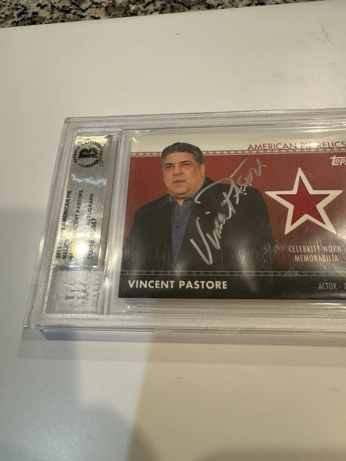 Vincent Pastore — 2011 TOPPS VINCENT PASTORE AMERICAN PIE - AUTOGRAPHED CARD BGS BECKETT, изображение 4
