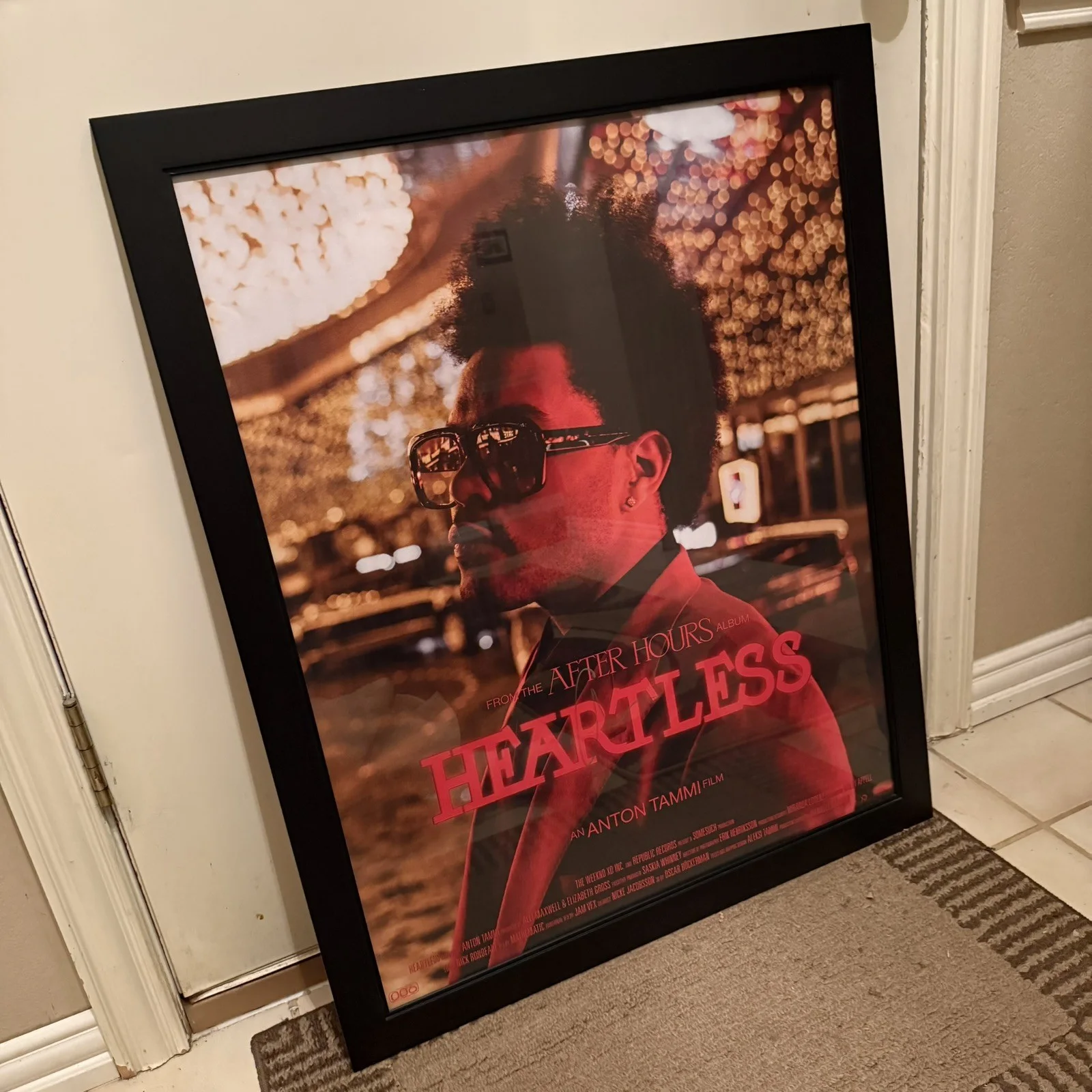 The Weeknd Signed After Hours Heartless Poster 20x34 FRAMED, image 2