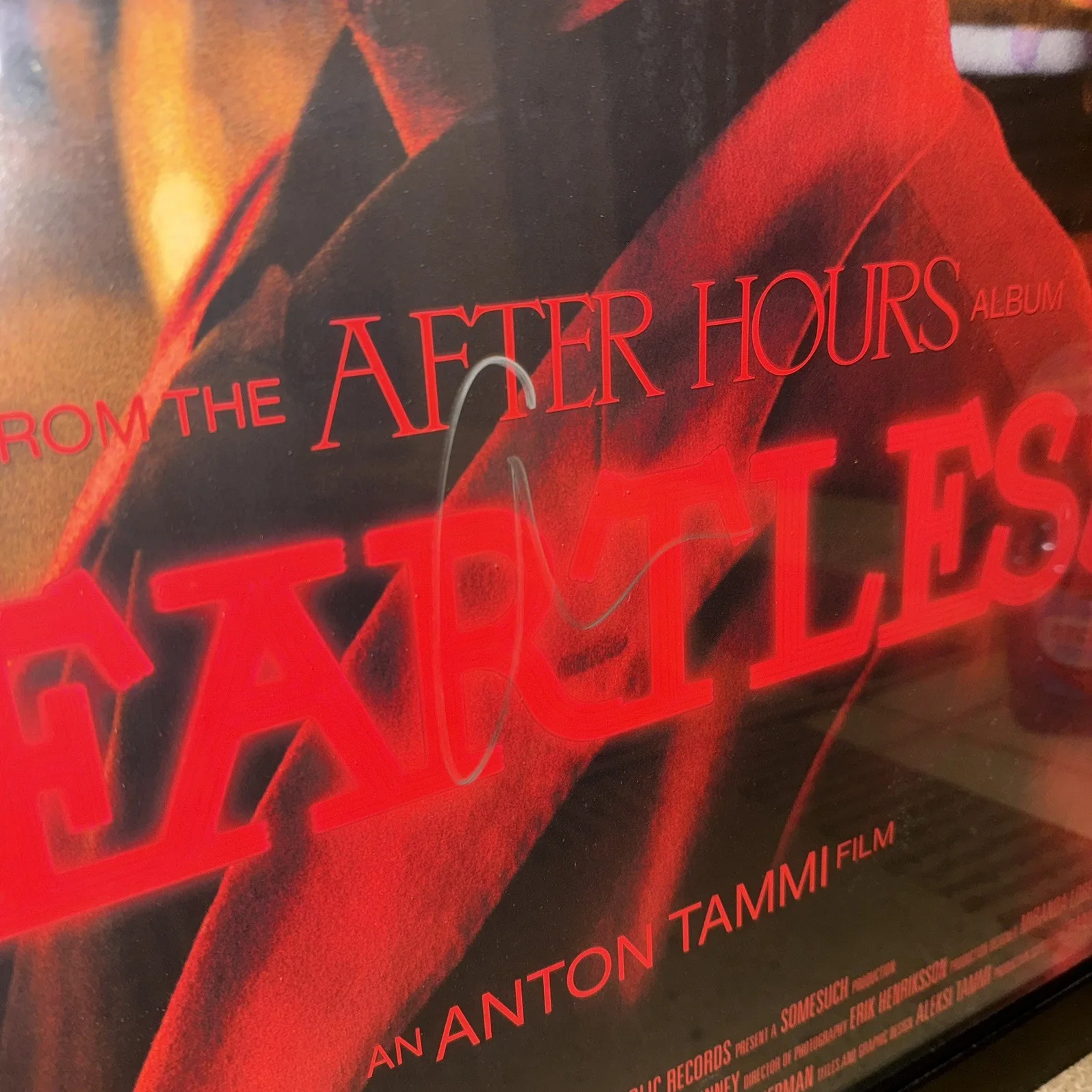The Weeknd Signed After Hours Heartless Poster 20x34 FRAMED, image 3
