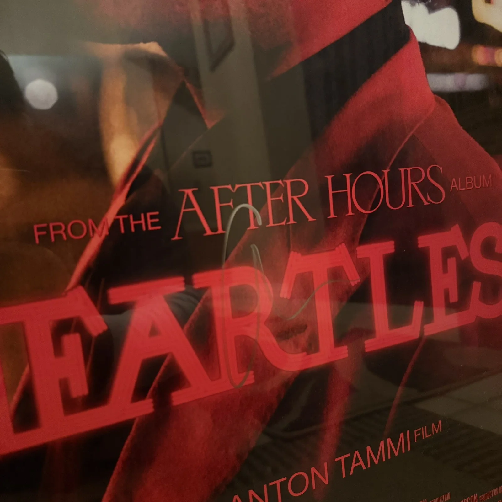 The Weeknd Signed After Hours Heartless Poster 20x34 FRAMED, image 4
