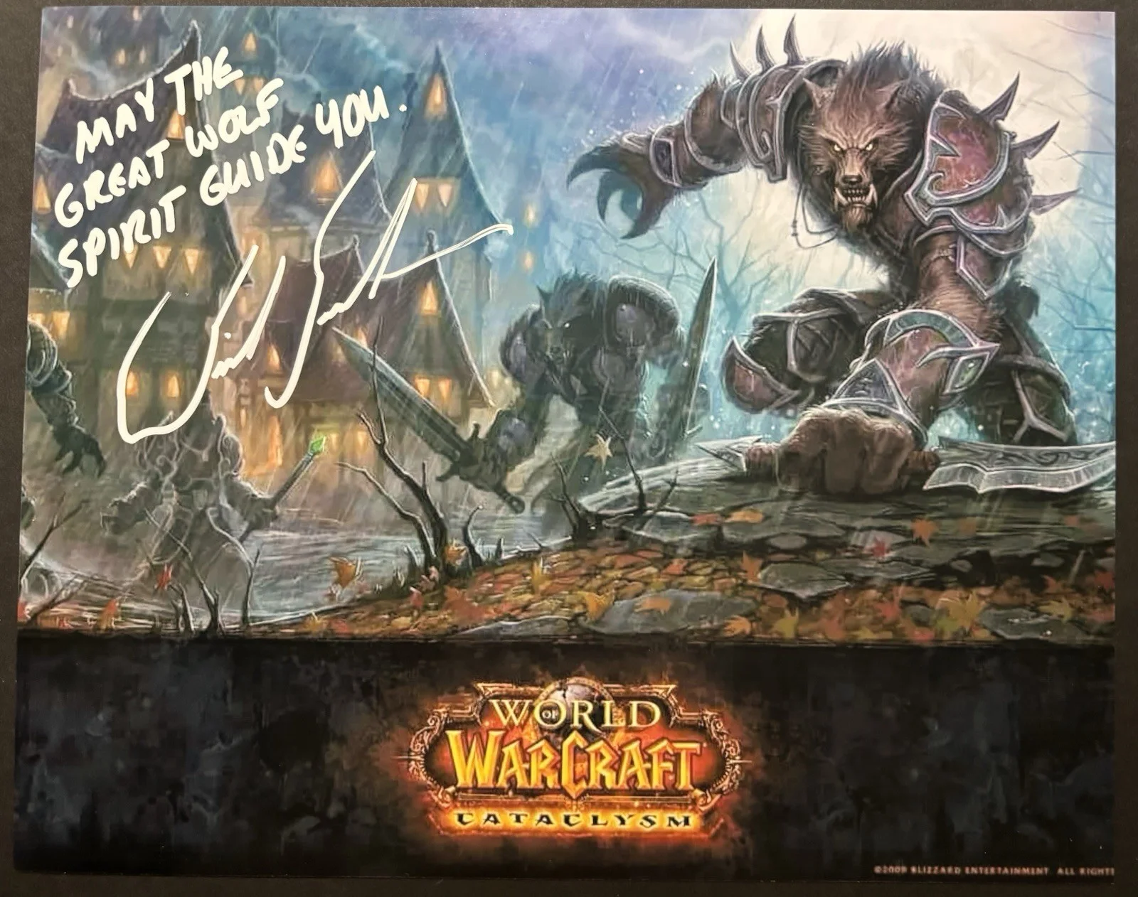 Dick Terhune — Dick Terhune hand signed WORLD OF WARCRAFT The Worgen photo auto voice game, изображение 3