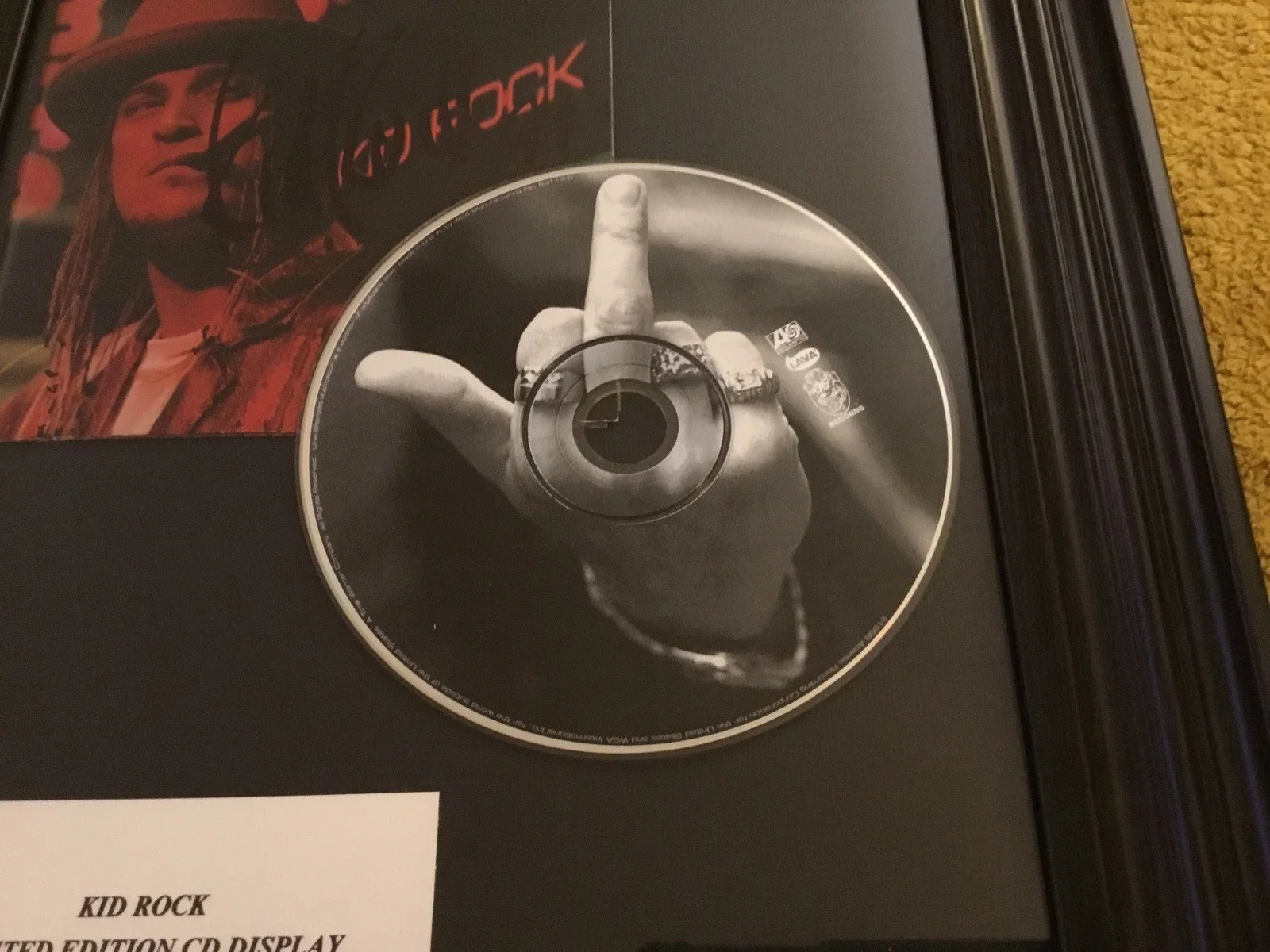 Kid Rock — Kid Rock Devil W/Out A Cause - Autographed Limited Edition Framed CD Display, image 3