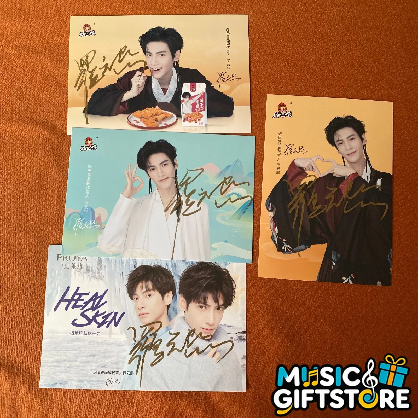 LUO YUNXI LEO Autographed Signed Postcard Post Card Official Collection 2024 #MU, изображение 2
