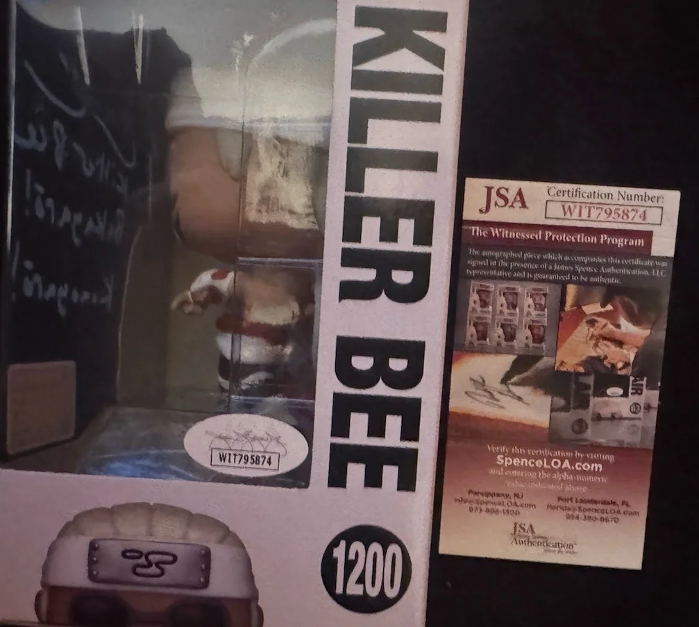 Catero Colbert — Catero Colbert SIGNED AUTOGRAPHED Funko Pop 1200 Killer Bee Naruto Shippuden JSA, image 3