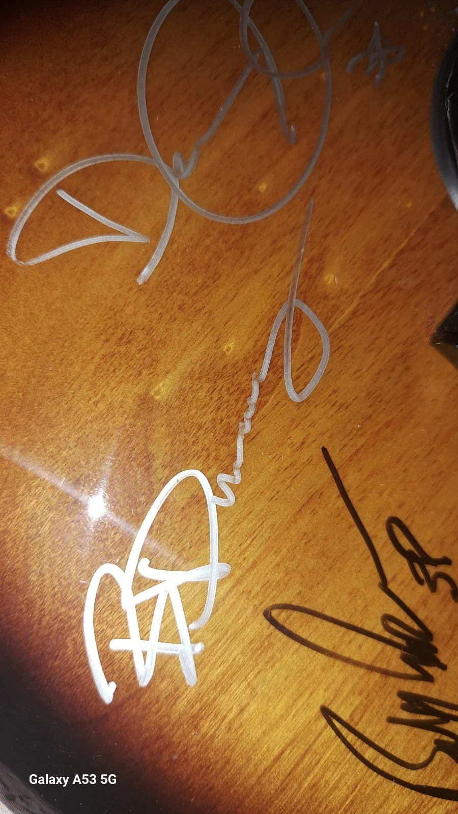 Fender squire guitar signed by 38 Special band, image 2