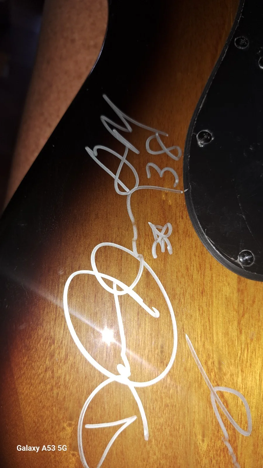 Fender squire guitar signed by 38 Special band, image 3