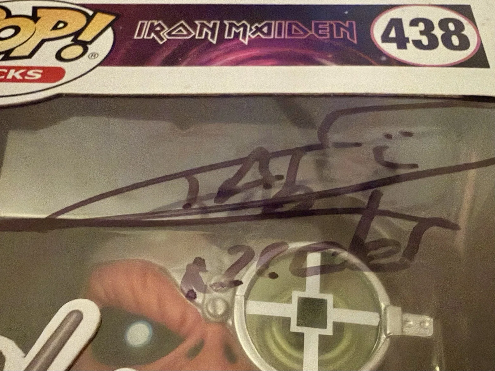 🥁IRON MAIDEN🥁 Cyborg Eddie Funko #438 - SIGNED by Nicko McBrain - Future Past, image 2