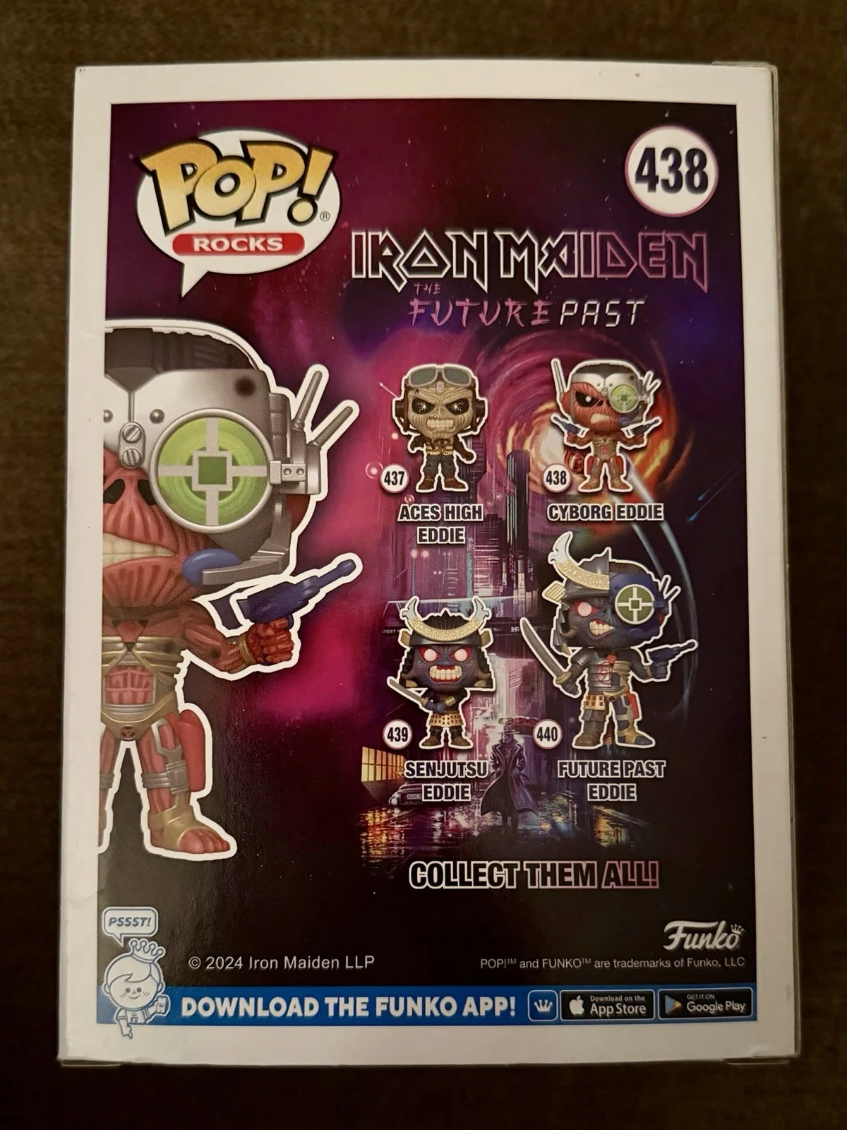 🥁IRON MAIDEN🥁 Cyborg Eddie Funko #438 - SIGNED by Nicko McBrain - Future Past, image 3