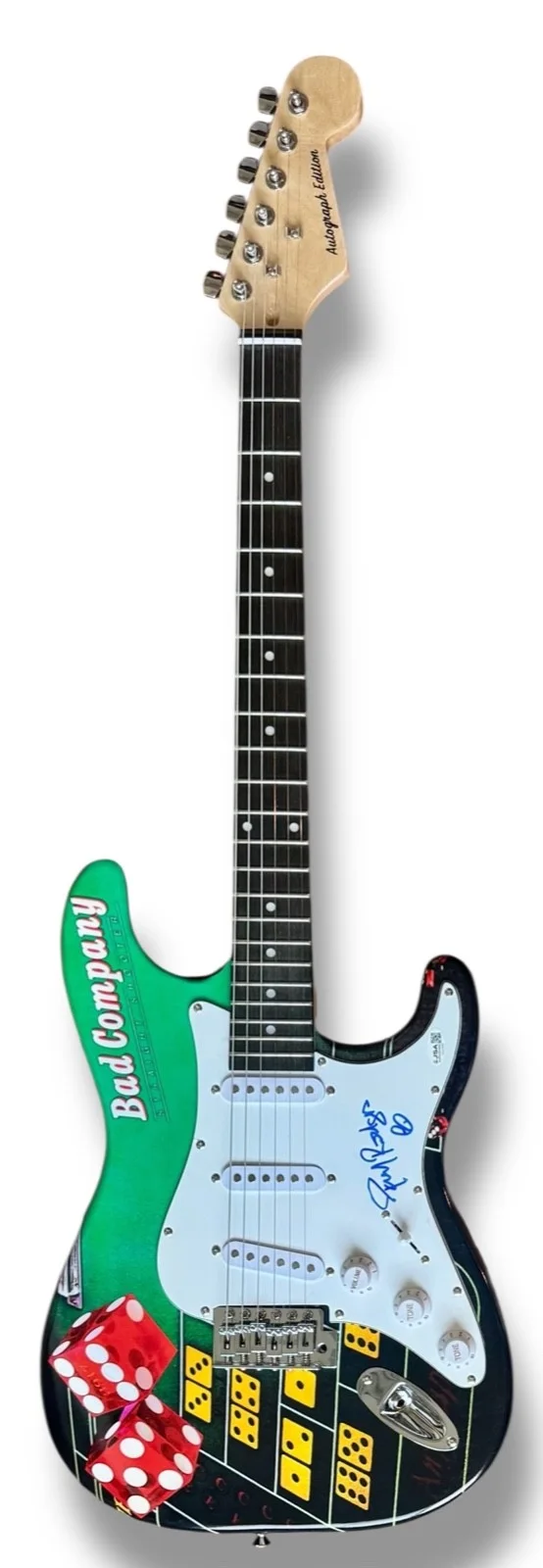Paul Rodgers Signed Guitar Custom Graphics JSA COA Bad Company Straight Shooter, изображение 3