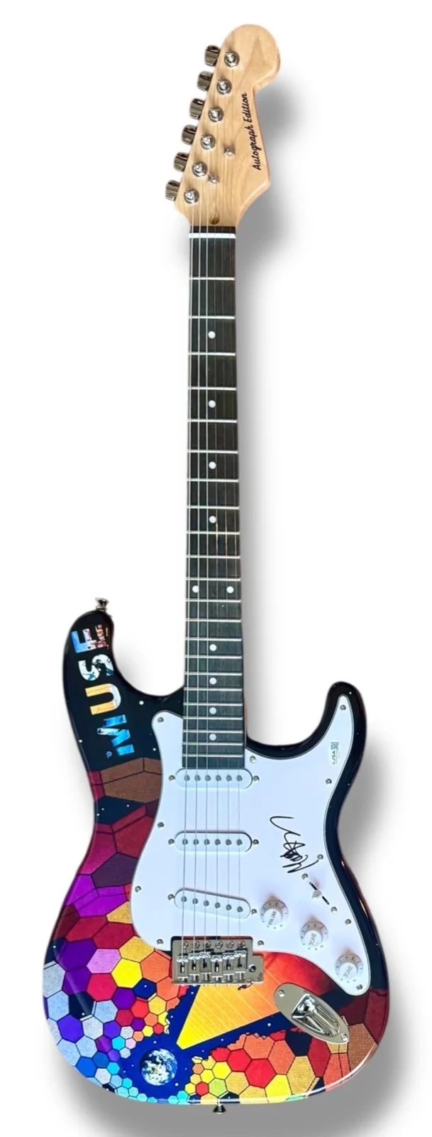 Matt Bellamy Signed Guitar Custom Graphics JSA COA Muse Uprising Starlight, image 3
