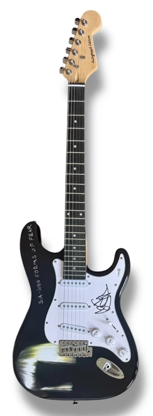 Sia Signed Guitar Custom Graphics JSA COA 1000 Forms of Fear Chandelier, изображение 3