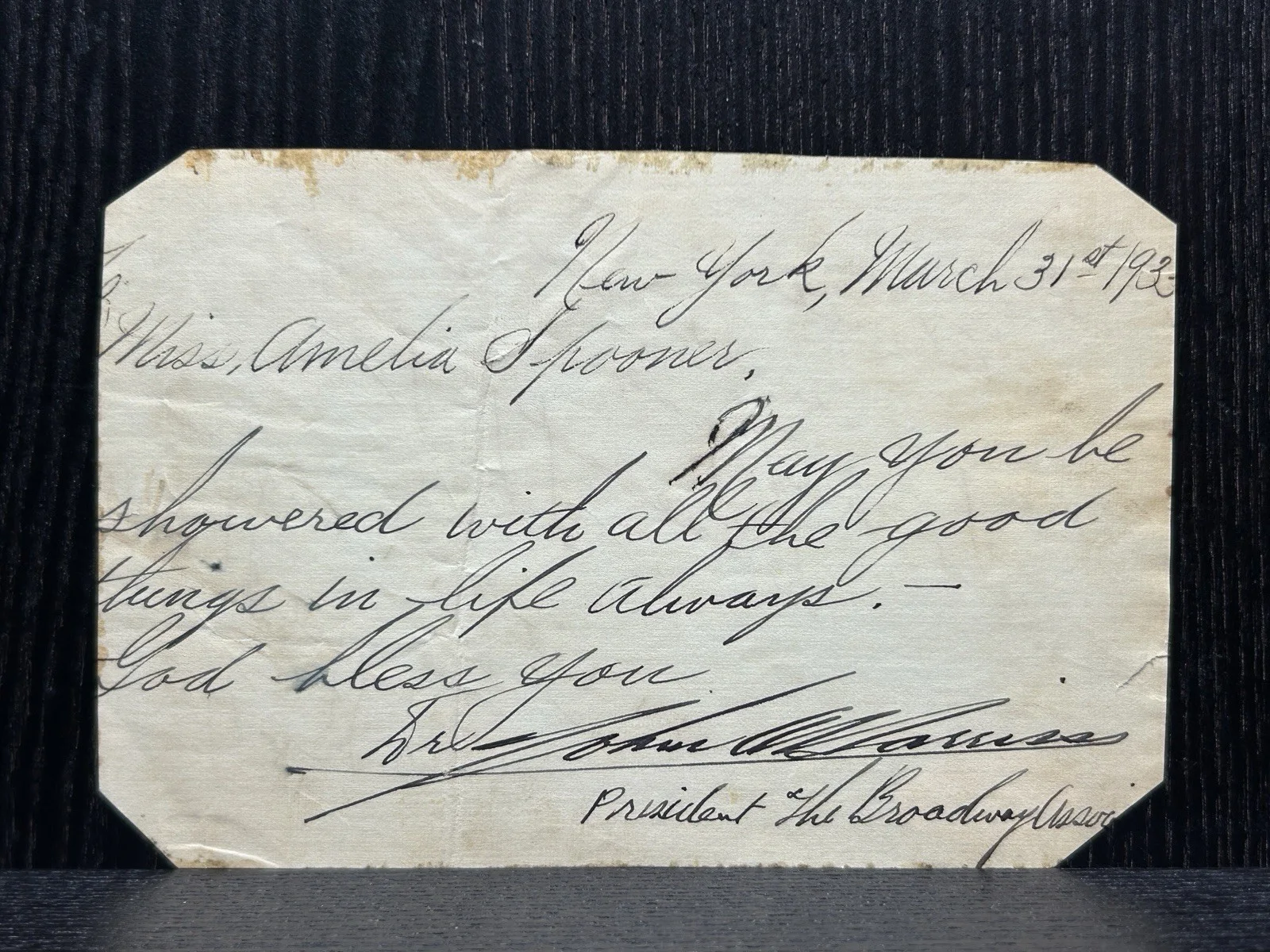 Mitzi Mayfair — MITZI MAYFAIR SIGNED PAPER DATED 1933 * JSA COA Autograph * ZIEGFELD'S FOLLIES, изображение 3