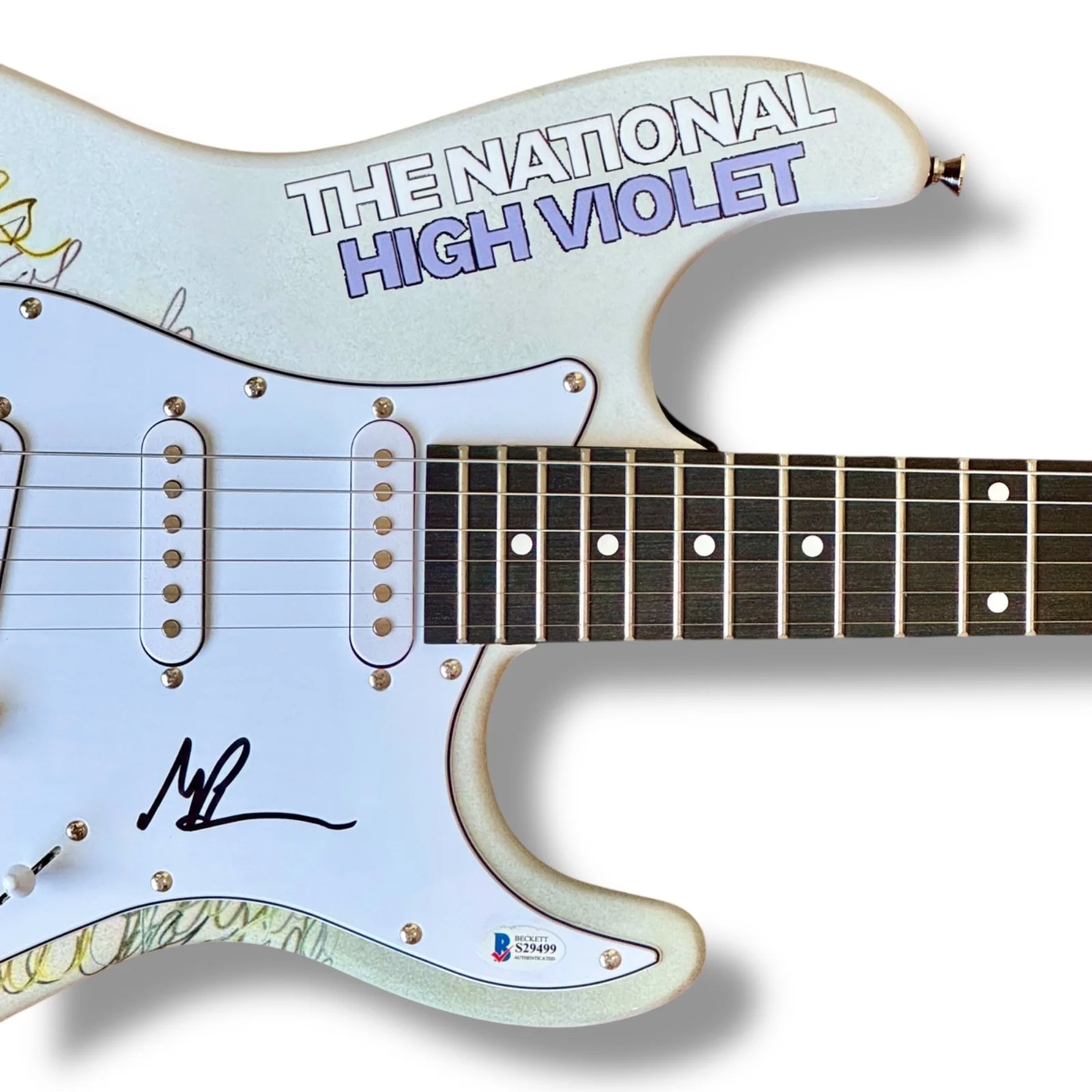 Matt Berninger Signed Guitar Custom Graphic Beckett COA The National High Violet, изображение 2