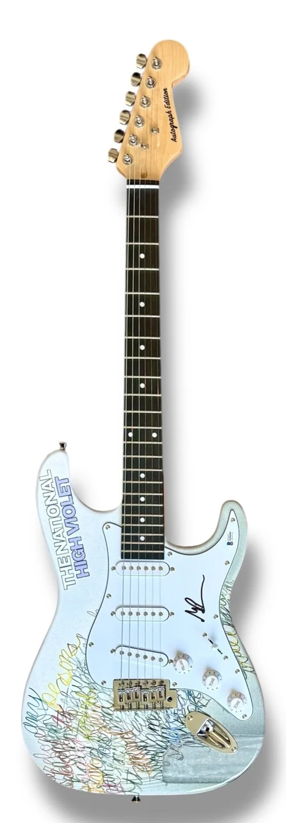 Matt Berninger Signed Guitar Custom Graphic Beckett COA The National High Violet, изображение 3
