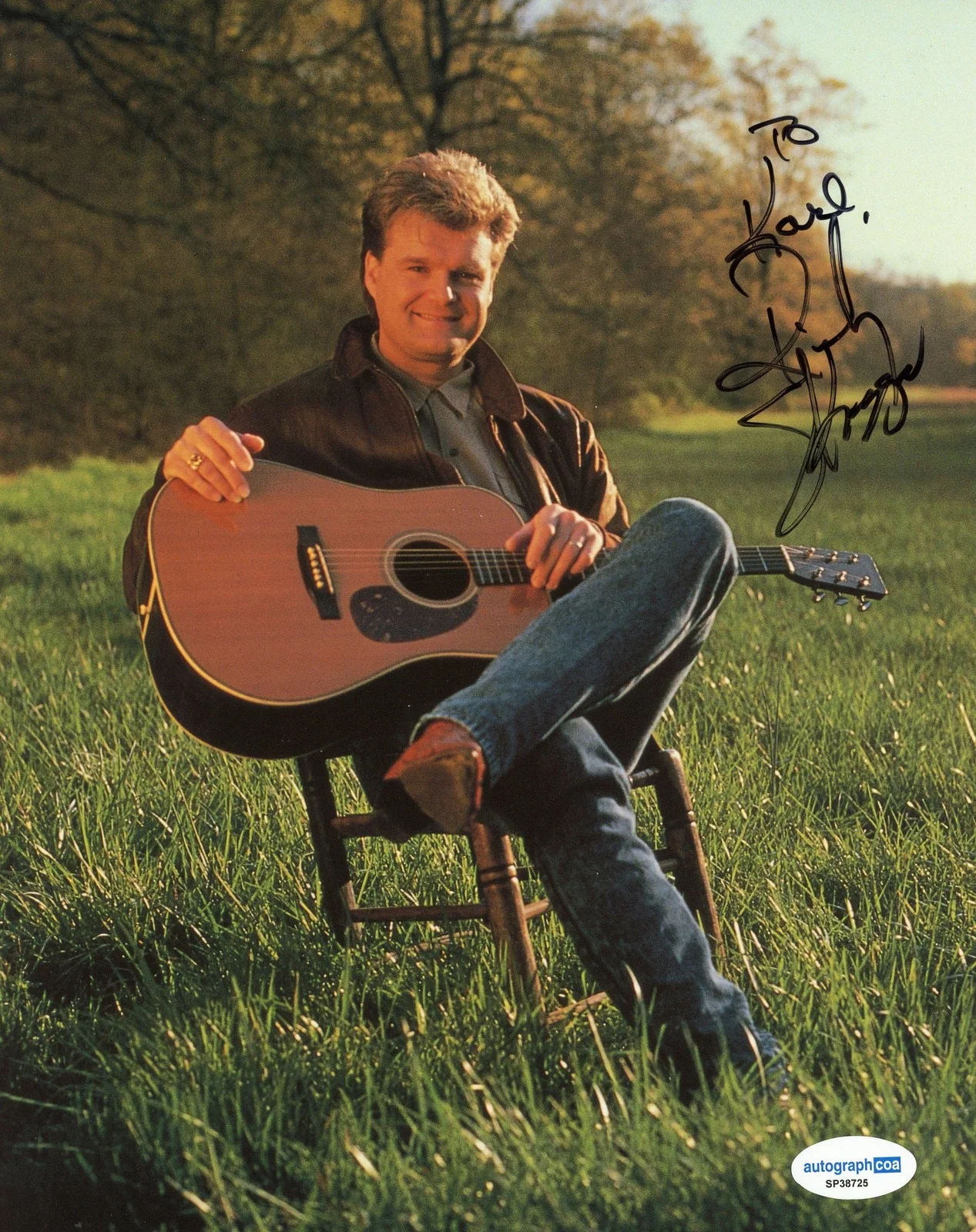 Ricky Skaggs — Ricky Skaggs "Country Boy" Singer AUTOGRAPH Signed 8x10 Photo 'To Karl' ACOA, изображение 2