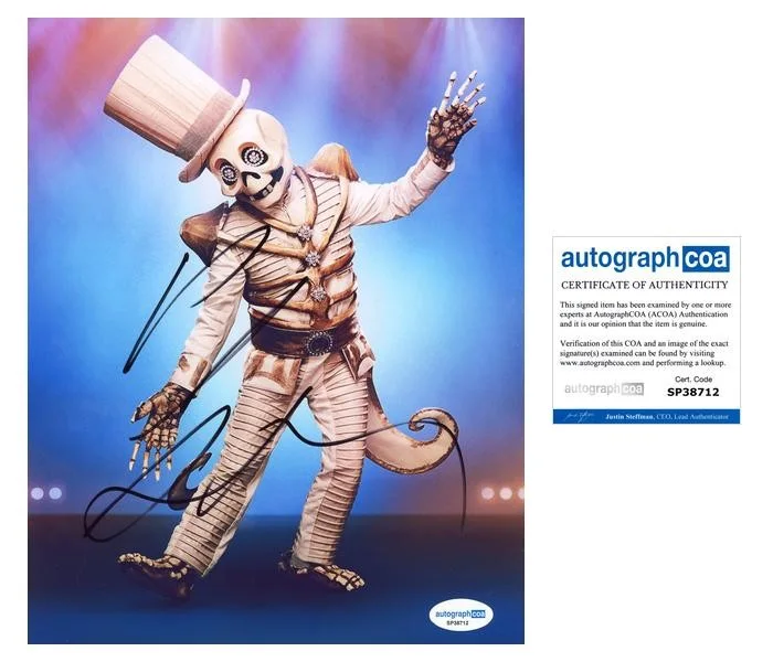 Paul Shaffer — Paul Shaffer "The Masked Singer" AUTOGRAPH Signed 'Skeleton' 8x10 Photo ACOA