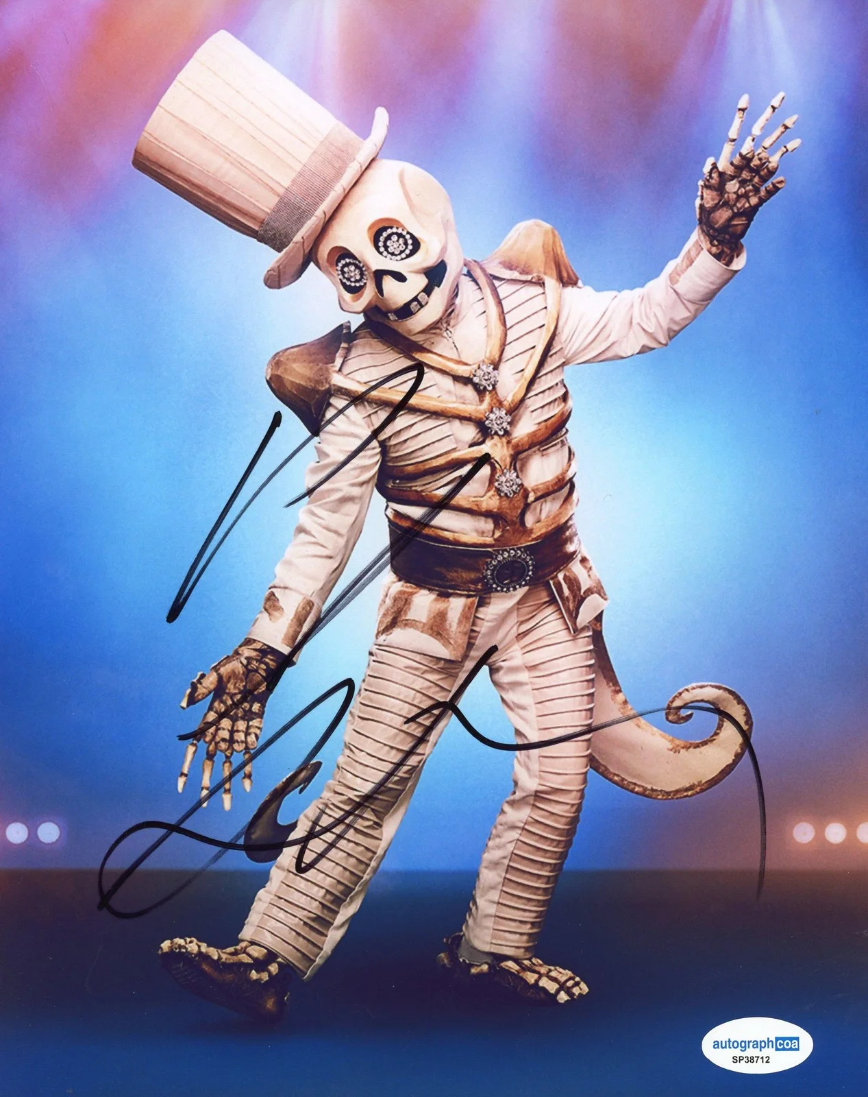Paul Shaffer — Paul Shaffer "The Masked Singer" AUTOGRAPH Signed 'Skeleton' 8x10 Photo ACOA, изображение 2
