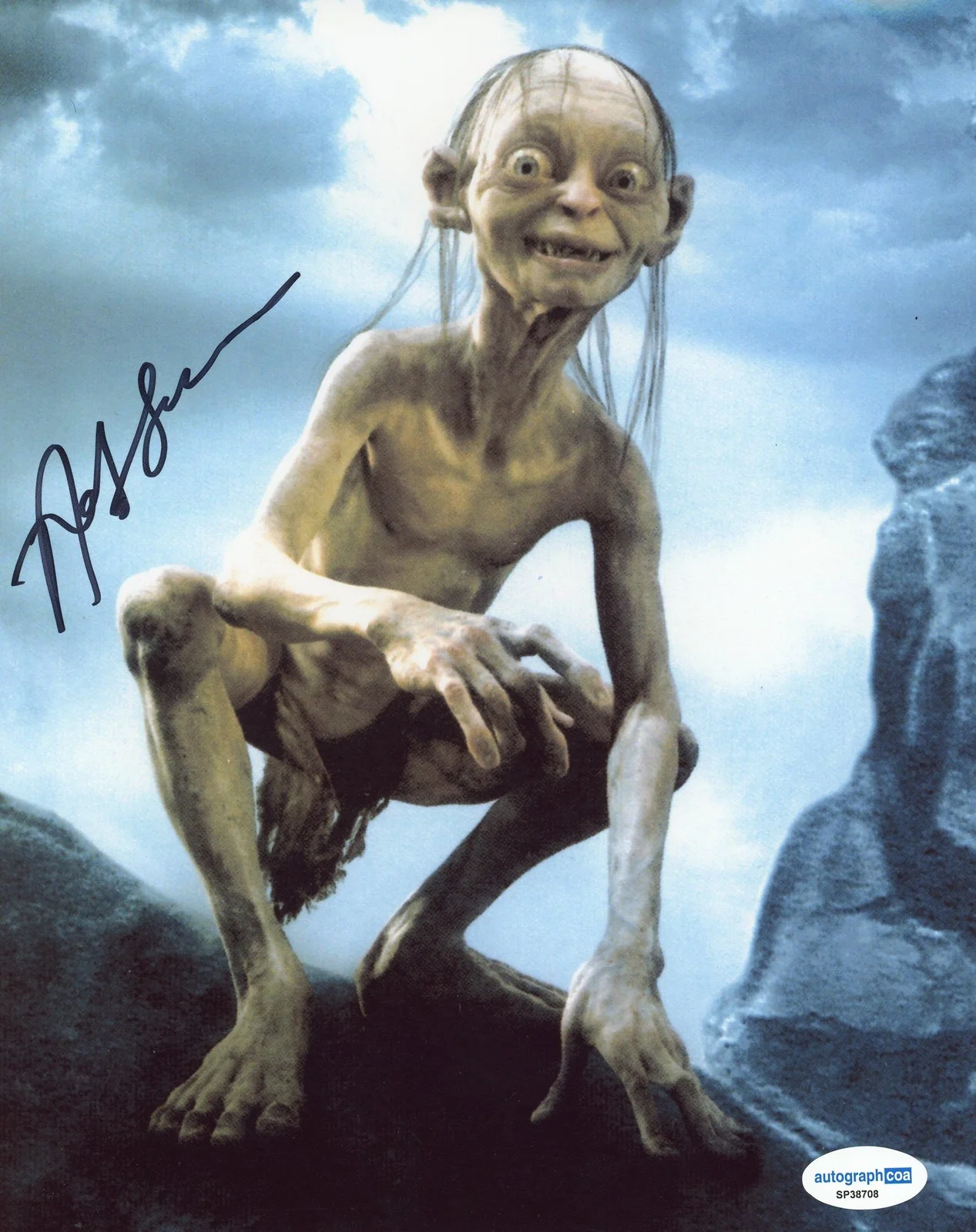 Andy Serkis — Andy Serkis "The Lord of the Rings" AUTOGRAPH Signed 'Gollum' 8x10 Photo ACOA, изображение 2