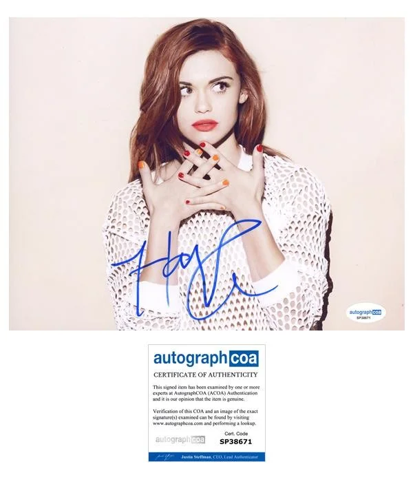 Holland Roden — Holland Roden "Teen Wolf"直筆サイン入り 8x10 写真B ACOA