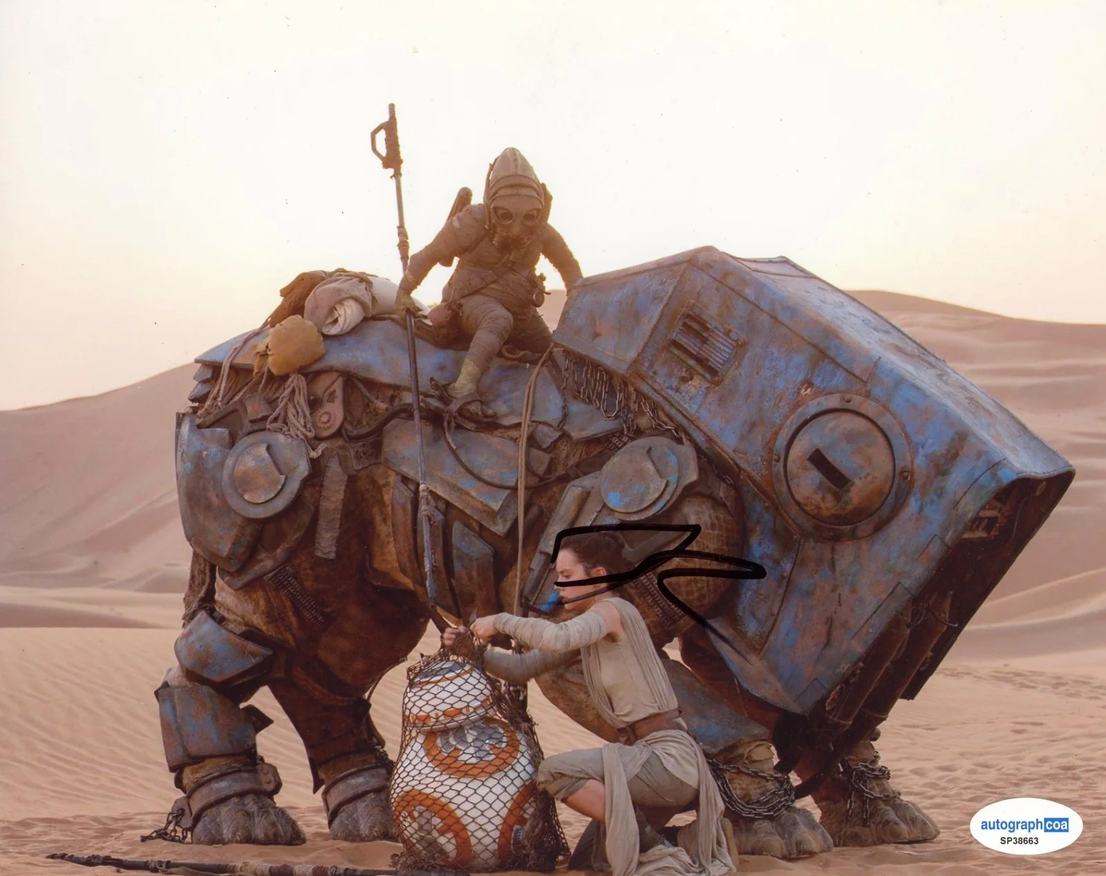 Daisy Ridley — Daisy Ridley "Star Wars: The Force Awakens" AUTOGRAPH Signed Rey 8x10 Photo ACOA, image 2