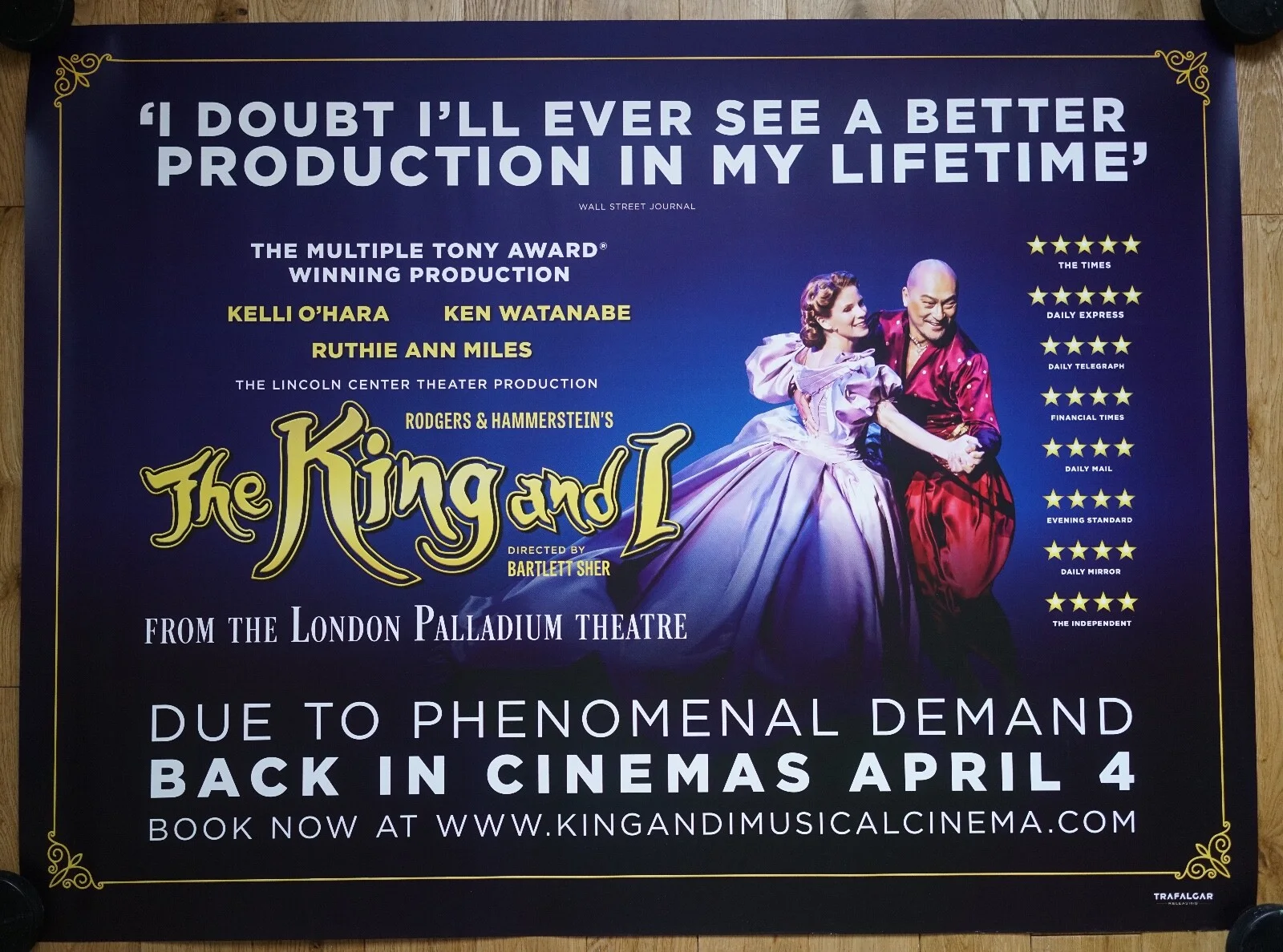 Cinema Poster: KING AND I, THE 2019 (Palladium Live Beamback Quad) Ken Watanabe, изображение 2