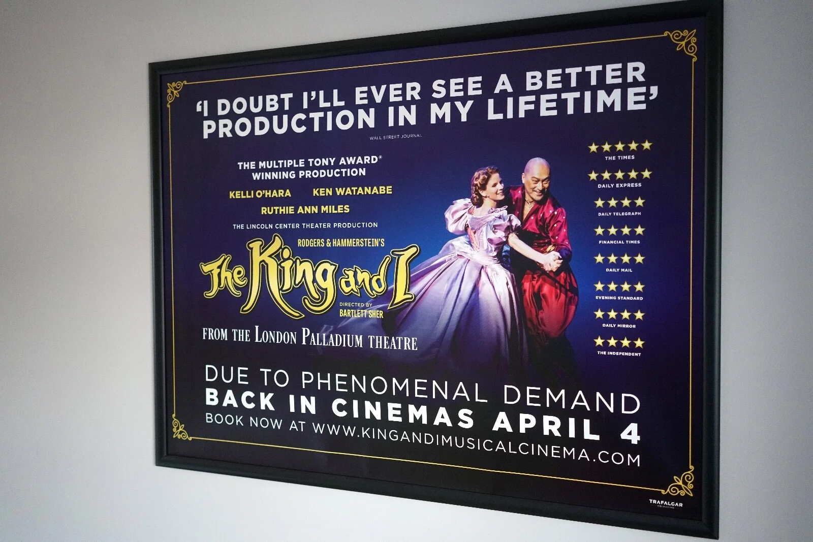 Cinema Poster: KING AND I, THE 2019 (Palladium Live Beamback Quad) Ken Watanabe, изображение 3