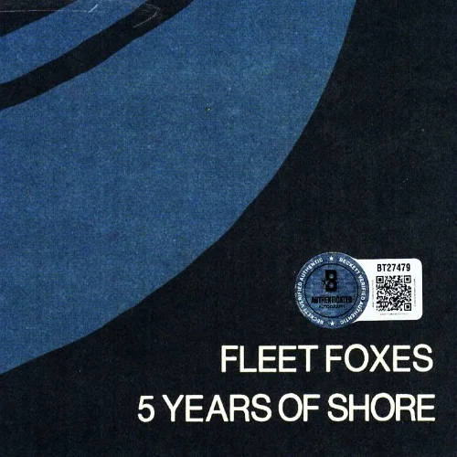 ROBIN PECKNOLD Fleet Foxes Signed Art Card With LP 5 YEARS OF SHORE BAS #BT27479, image 5