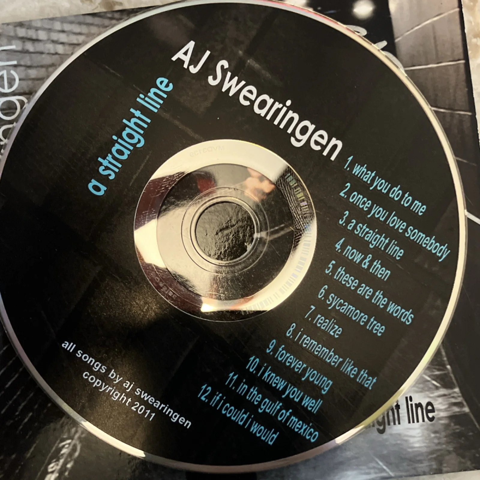 AJ Swearingen A Straight Line Signed Original CD & Booklet Music Collectible, изображение 2