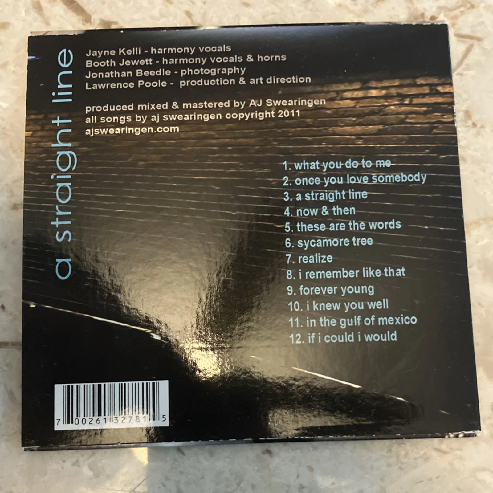 AJ Swearingen A Straight Line Signed Original CD & Booklet Music Collectible, изображение 4