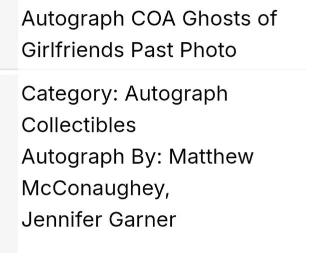 ORIGINAL DUAL AUTOGRAPHS ' GHOSTS OF GIRLFRIENDS PAST 8X12" PHOTO W/COA ❣️, изображение 2