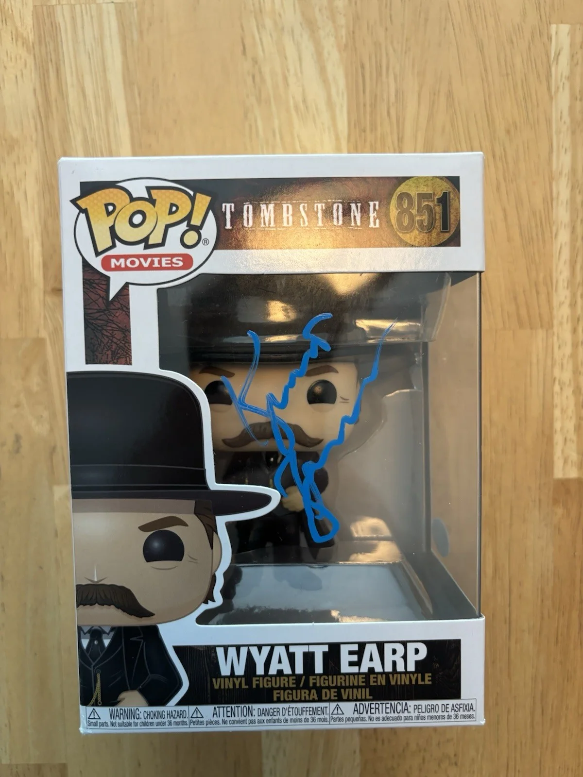 Kurt Russell Signed Official Wyatt Earp Funko Pop Figure Tombstone JSA Loa Rare, изображение 3