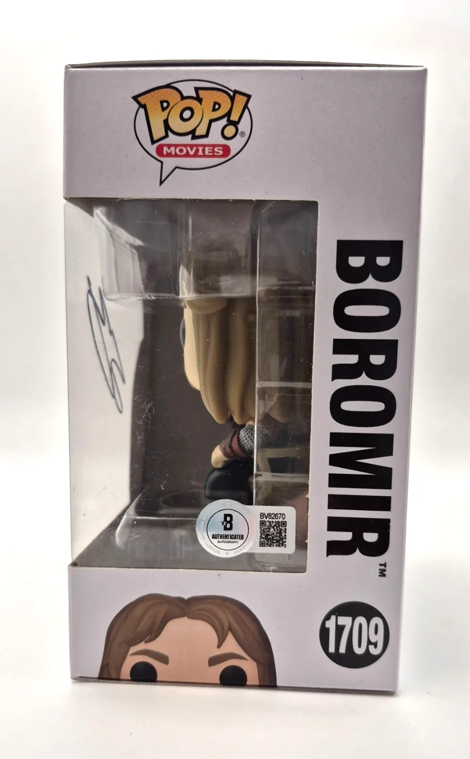 SEAN BEAN — SEAN BEAN SIGNED AUTOGRAPHED BOROMIR LORD OF THE RINGS FUNKO POP #1709 BAS COA, изображение 3