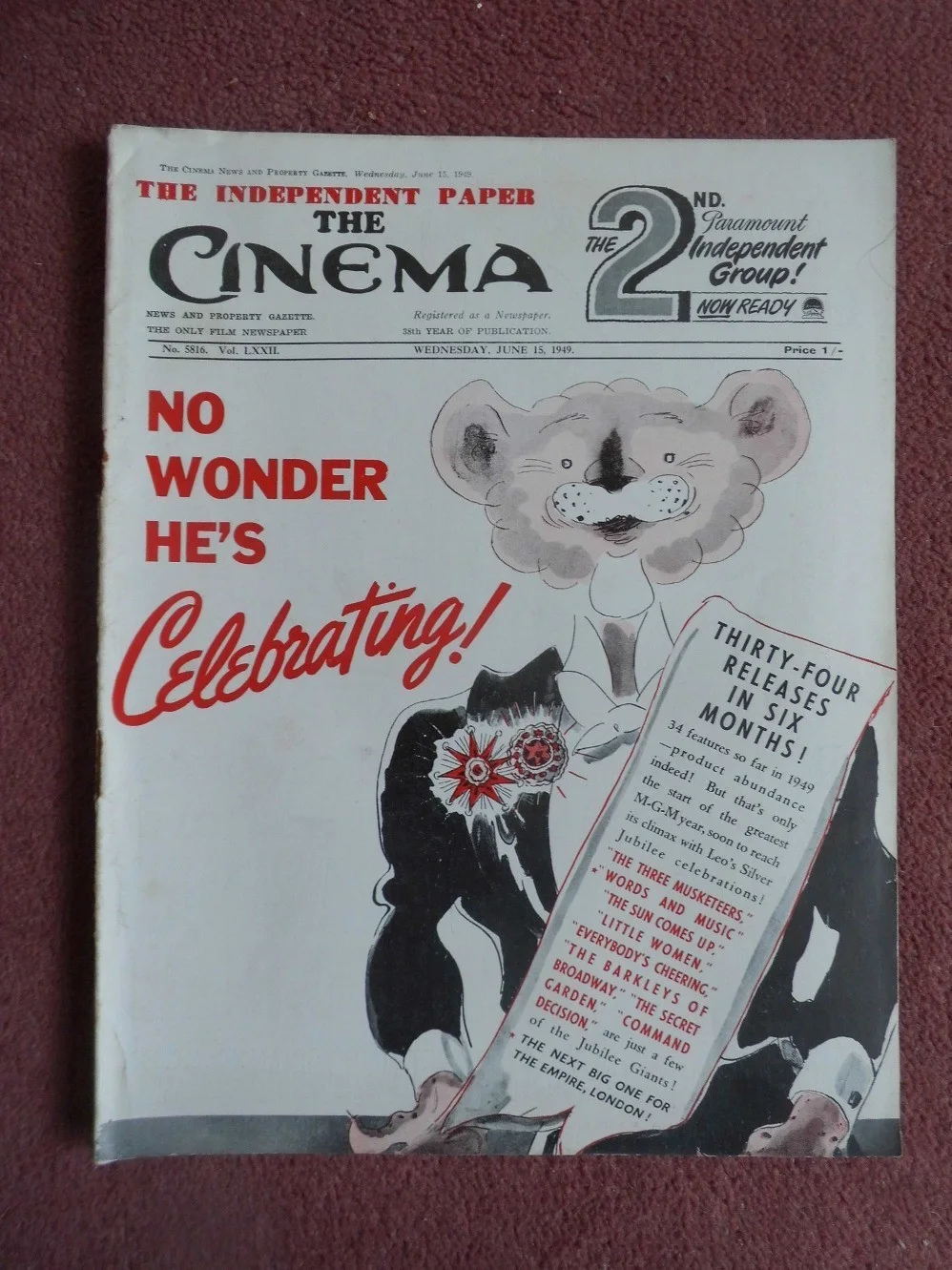 TODAY’S CINEMA (1949) UK trade mag JOAN CRAWFORD, WILLIAM HOLDEN, NICHOLAS RAY, изображение 4