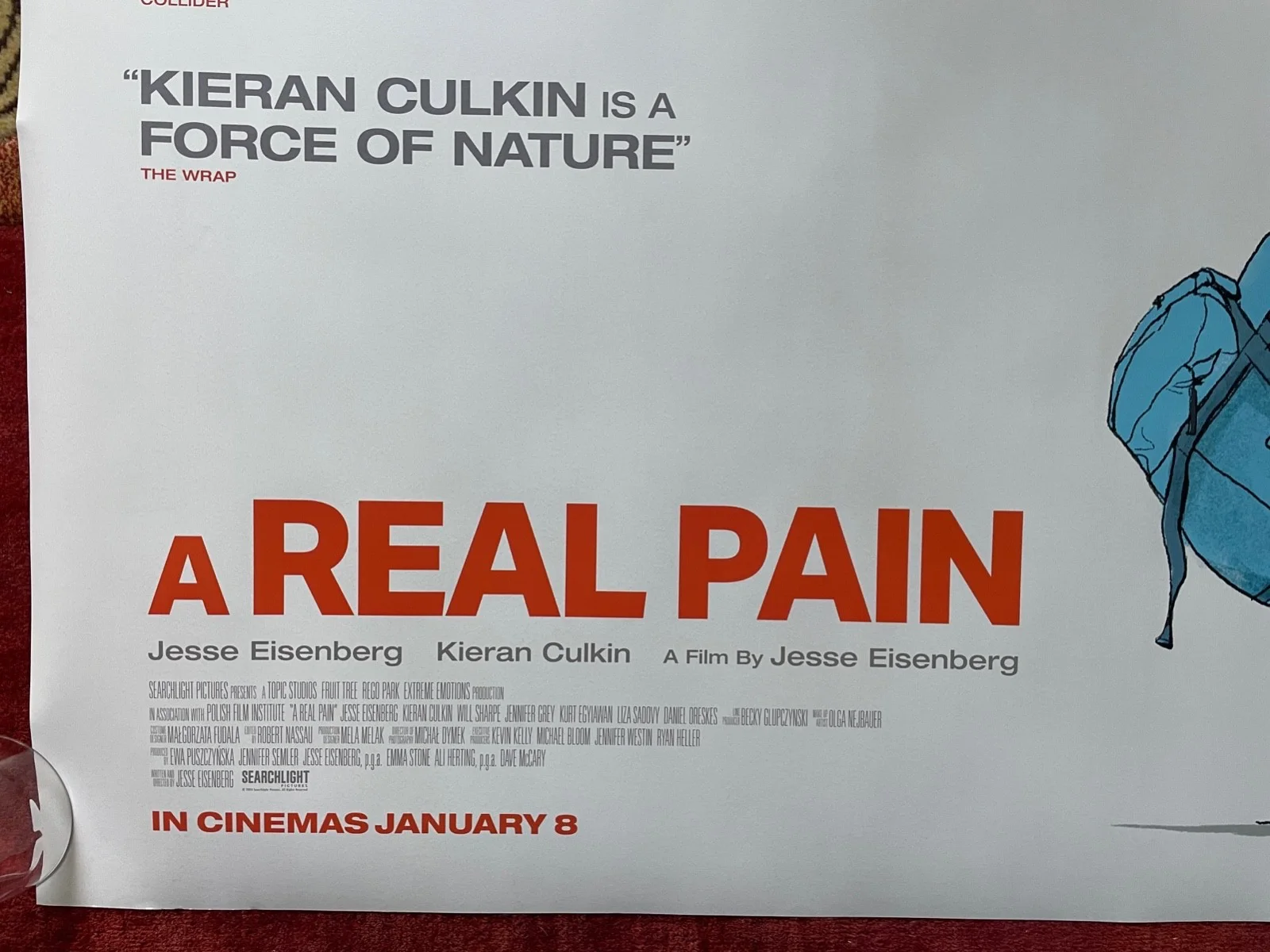 A REAL PAIN (2024) Original Quad Movie Poster Kieran Culkin, Jesse Eisenberg, изображение 4