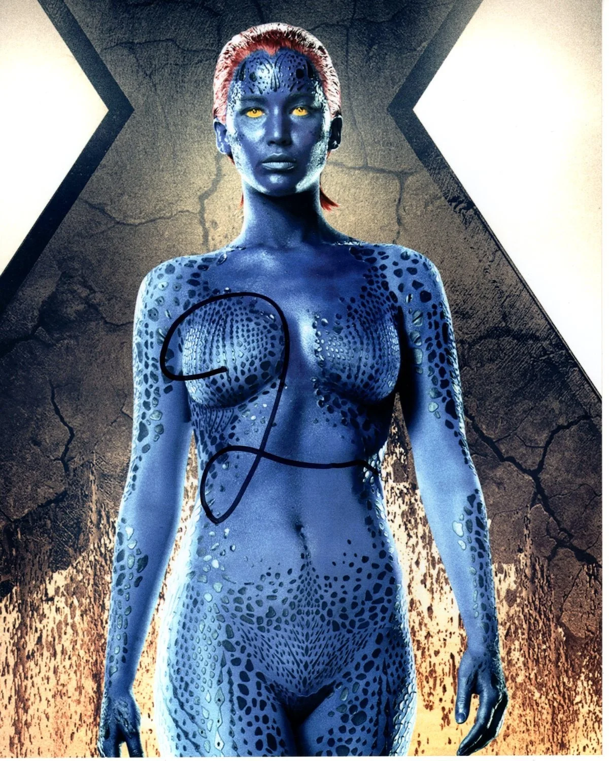 Jennifer Lawrence — Jennifer Lawrence Signed Autographed 8x10 X-Men Mystique Photograph