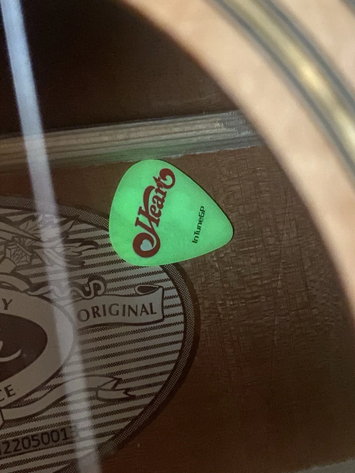 Heart Guitar Pick From Guitarist Paul Moak Found In Indy Last Tour 2026 Glows!, изображение 3