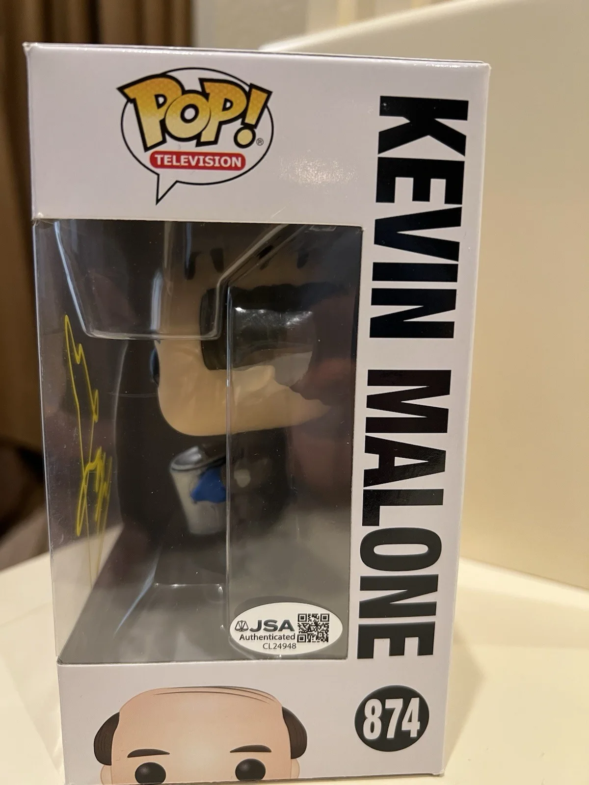 BRIAN BAUMGARTNER SIGNED KEVIN MALONE FUNKO POP 874 JSA COA THE OFFICE, image 2