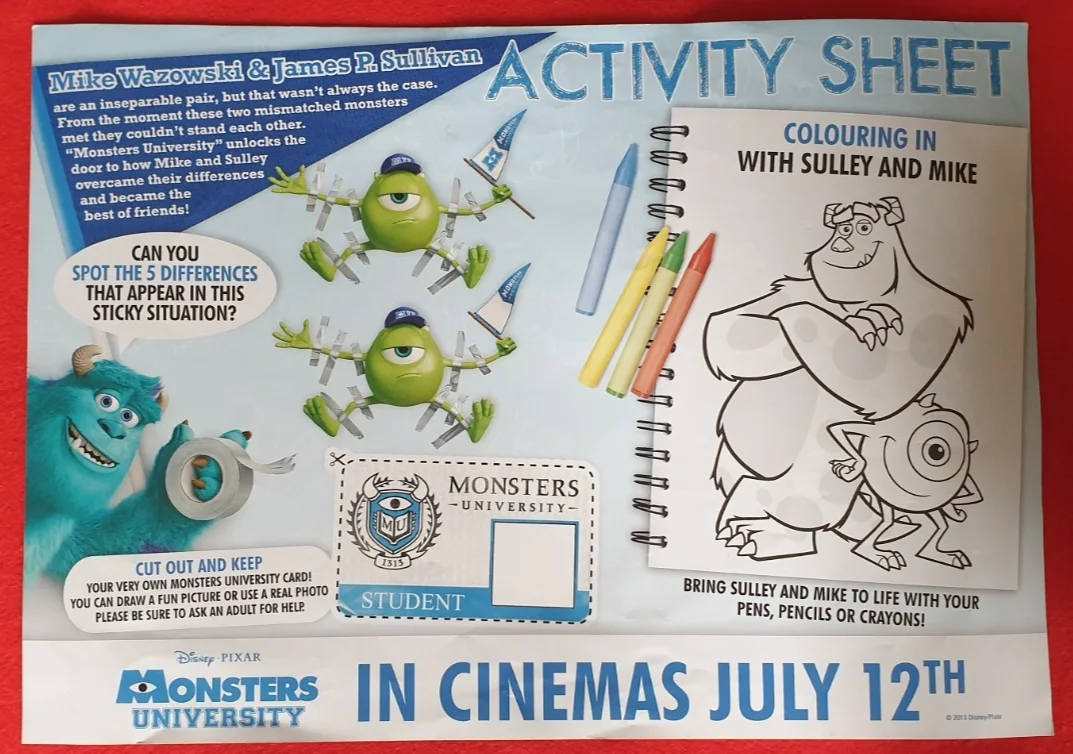 Monsters University (2013) Film Poster 16x12 Pixar Billy Crystal John Goodman, image 2