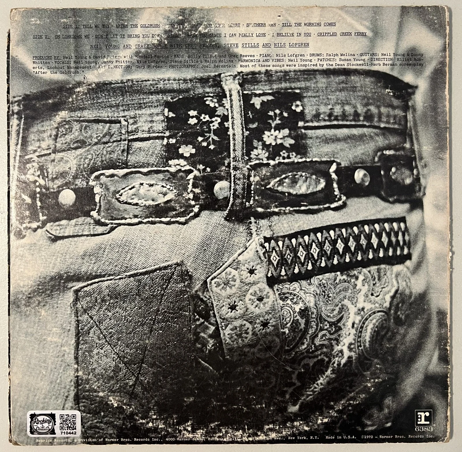 Neil Young Signed Lp Record With COA Original 1970 Album “After The Gold Rush”, image 5