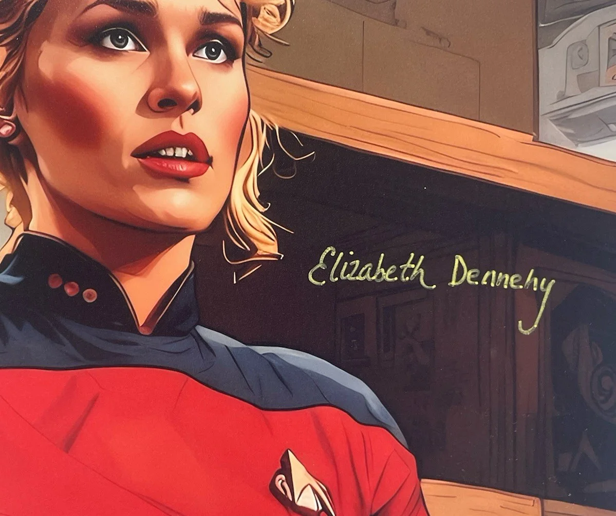 Elizabeth Dennehy — Elizabeth Dennehy Authentic Hand Signed 8x10 Photo Autograph, Star Trek, изображение 2
